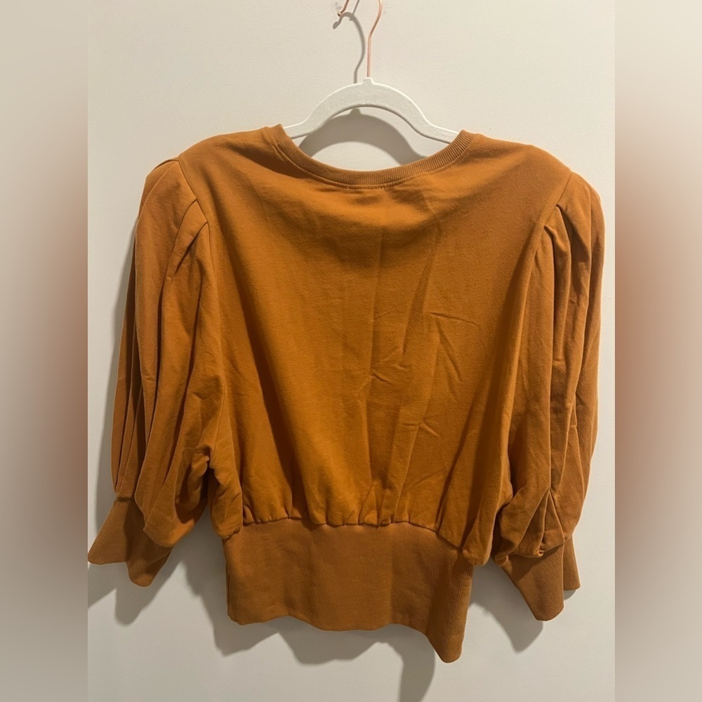NWT Sugar + Lips Deanna Lantern Sleeve French Terry Top - Picture 4 of 9